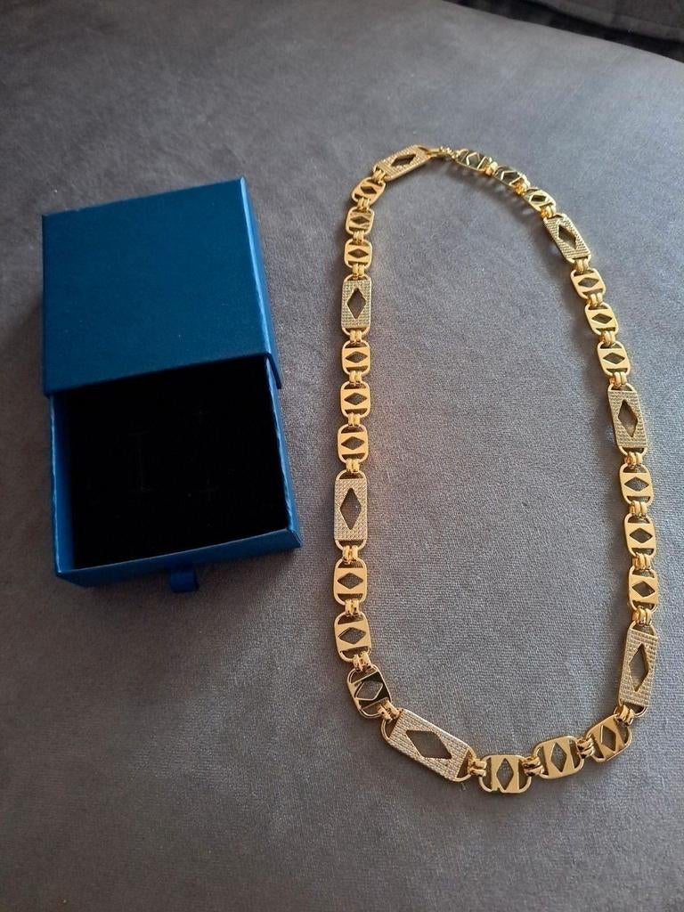 Kingsley Magnum koningsketting 18kt verlaagd met steentjes, Sieraden, Tassen en Uiterlijk, Kettingen, Overige materialen, Nieuw
