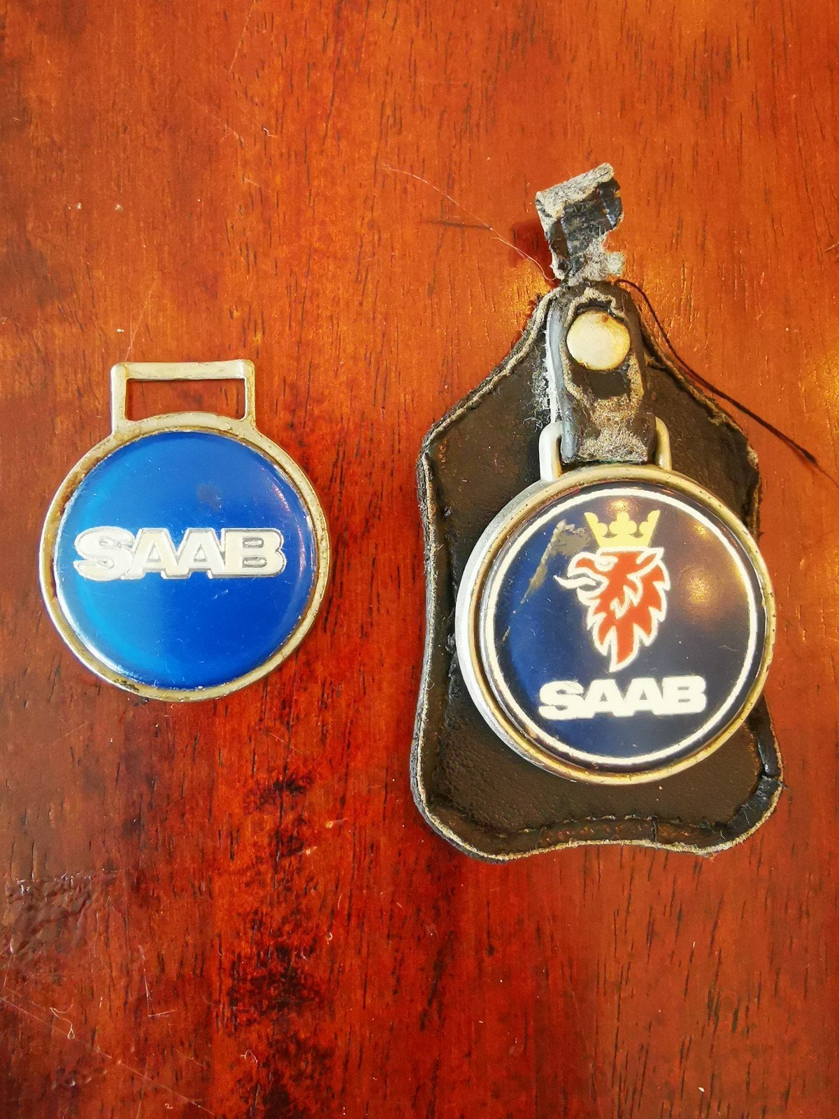 Vintage Saab sleutelhangers - Scania Saab logo, Verzamelen, Ophalen of Verzenden, Gebruikt, Merk