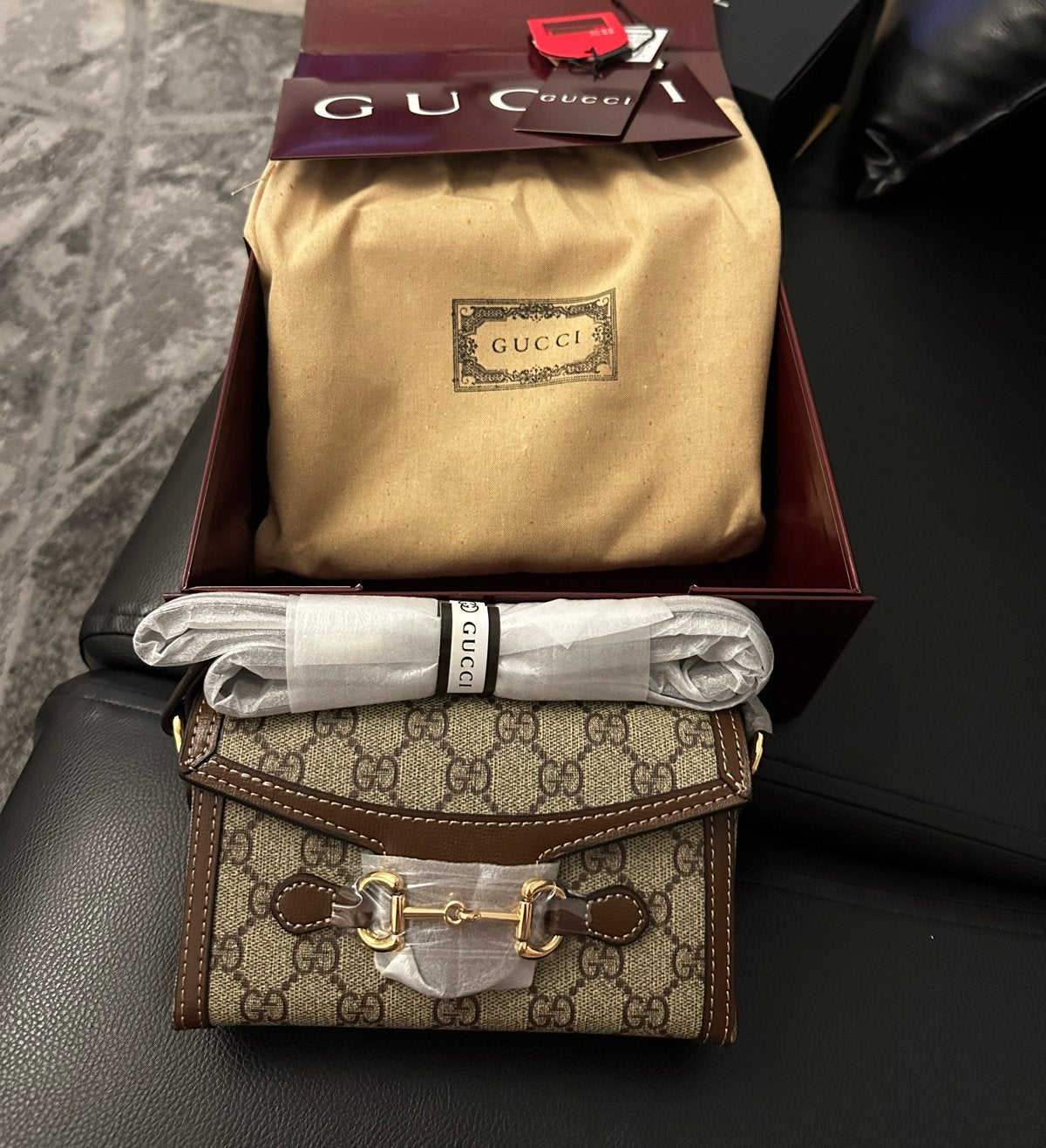 Gucci tas, Sieraden, Tassen en Uiterlijk, Tassen | Damestassen, Ophalen, Nieuw, Bruin, Schoudertasje
