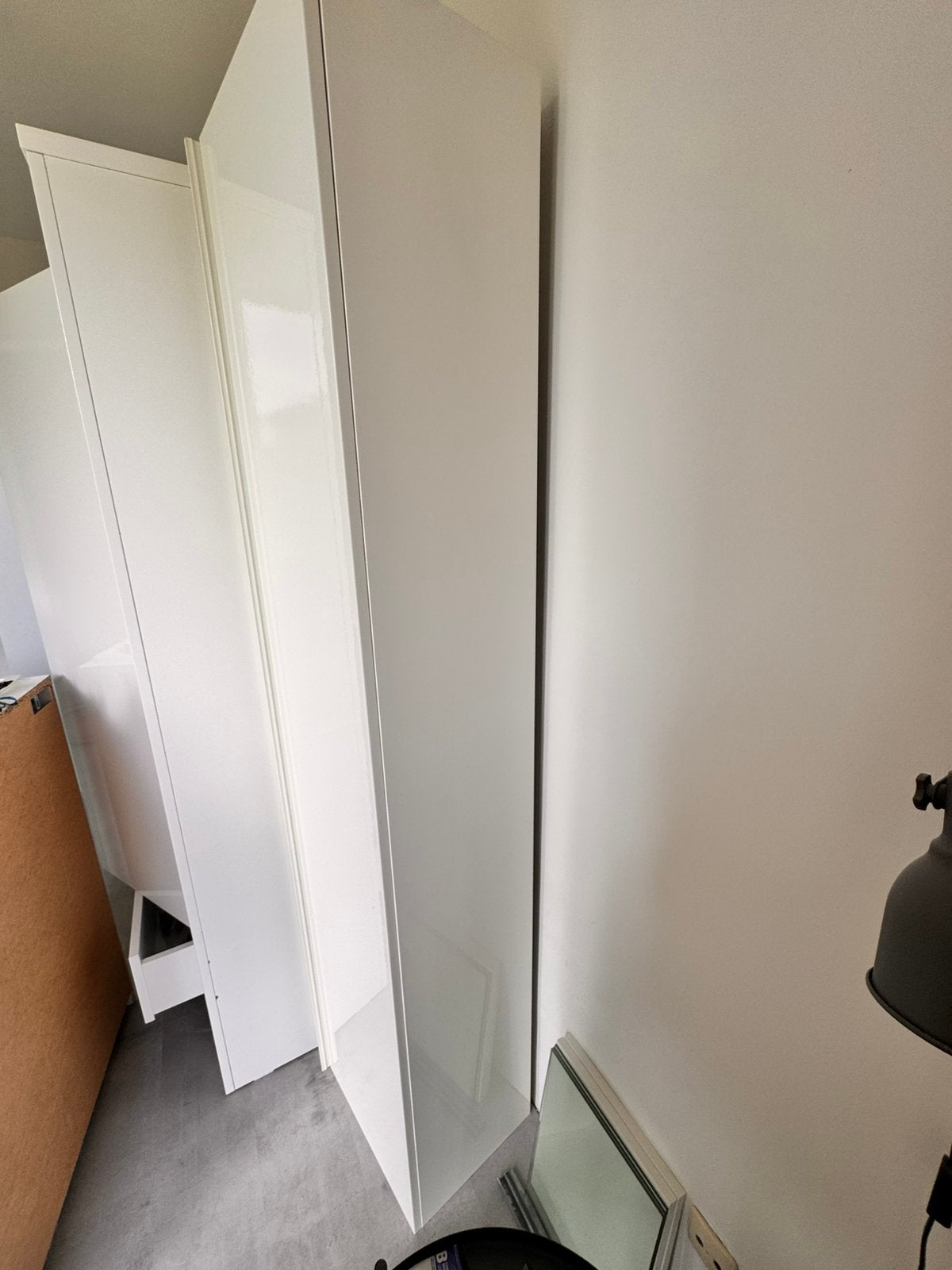 Ikea witte hoogglans kast HAVBÄCK, Ophalen, (Half)hoge kast, Minder dan 50 cm, Zo goed als nieuw