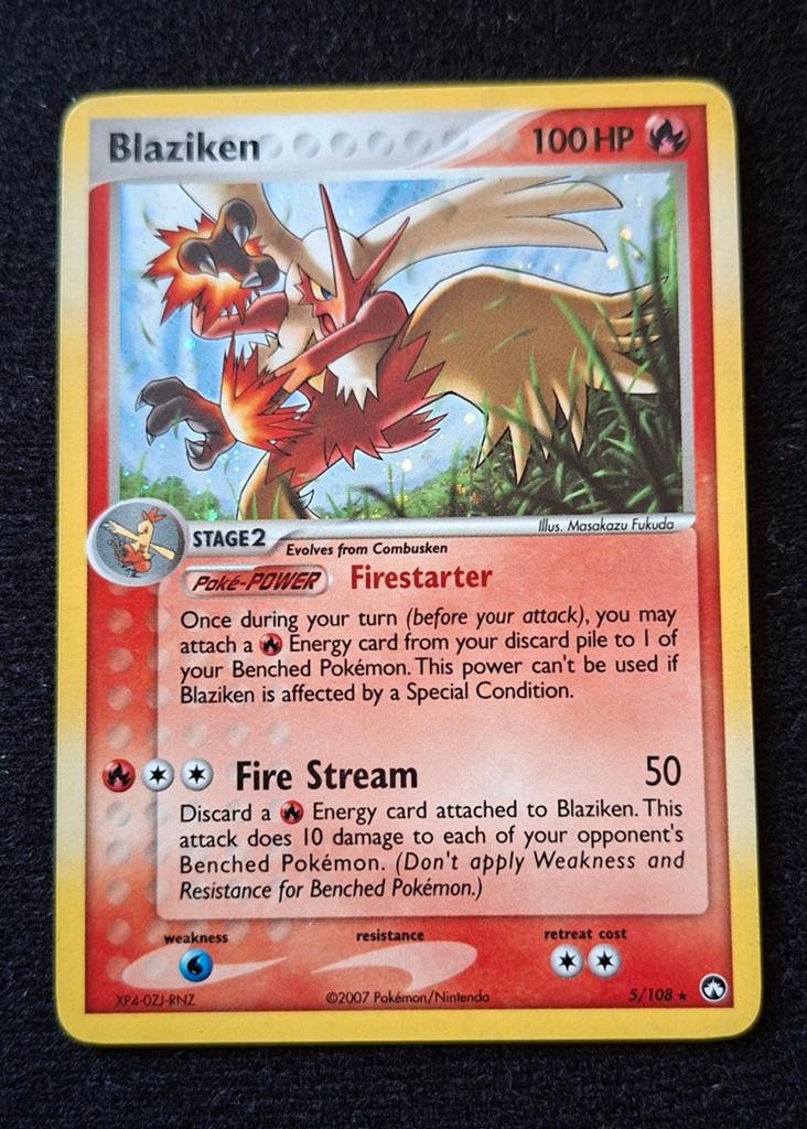 Blaziken 5/108 holo, Ophalen of Verzenden, Zo goed als nieuw, Losse kaart