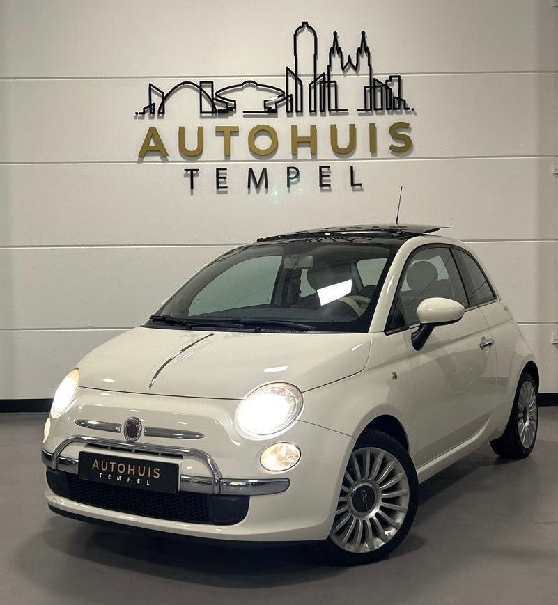 Fiat 500 1.2 Lounge Nap Airco Leder Panoramadak Isofix 16Inc, Auto's, Voorwielaandrijving, Gebruikt, 1242 cc, 4 cilinders