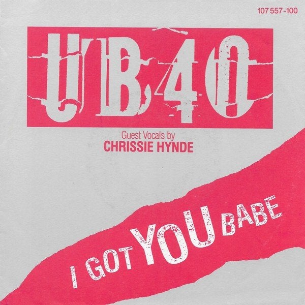 Reggae - Single (1985) UB 40 + C. Hynde  - I Got You Babe, Gebruikt, Fotohoes, 7 inch, Ophalen of Verzenden