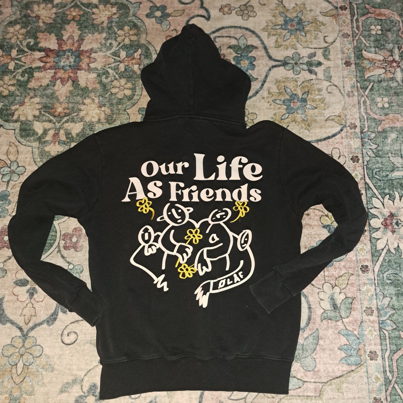 Õlåf hoodie heren M, Kleding | Heren, Ophalen of Verzenden, Zo goed als nieuw, Maat 46 (S) of kleiner, Zwart