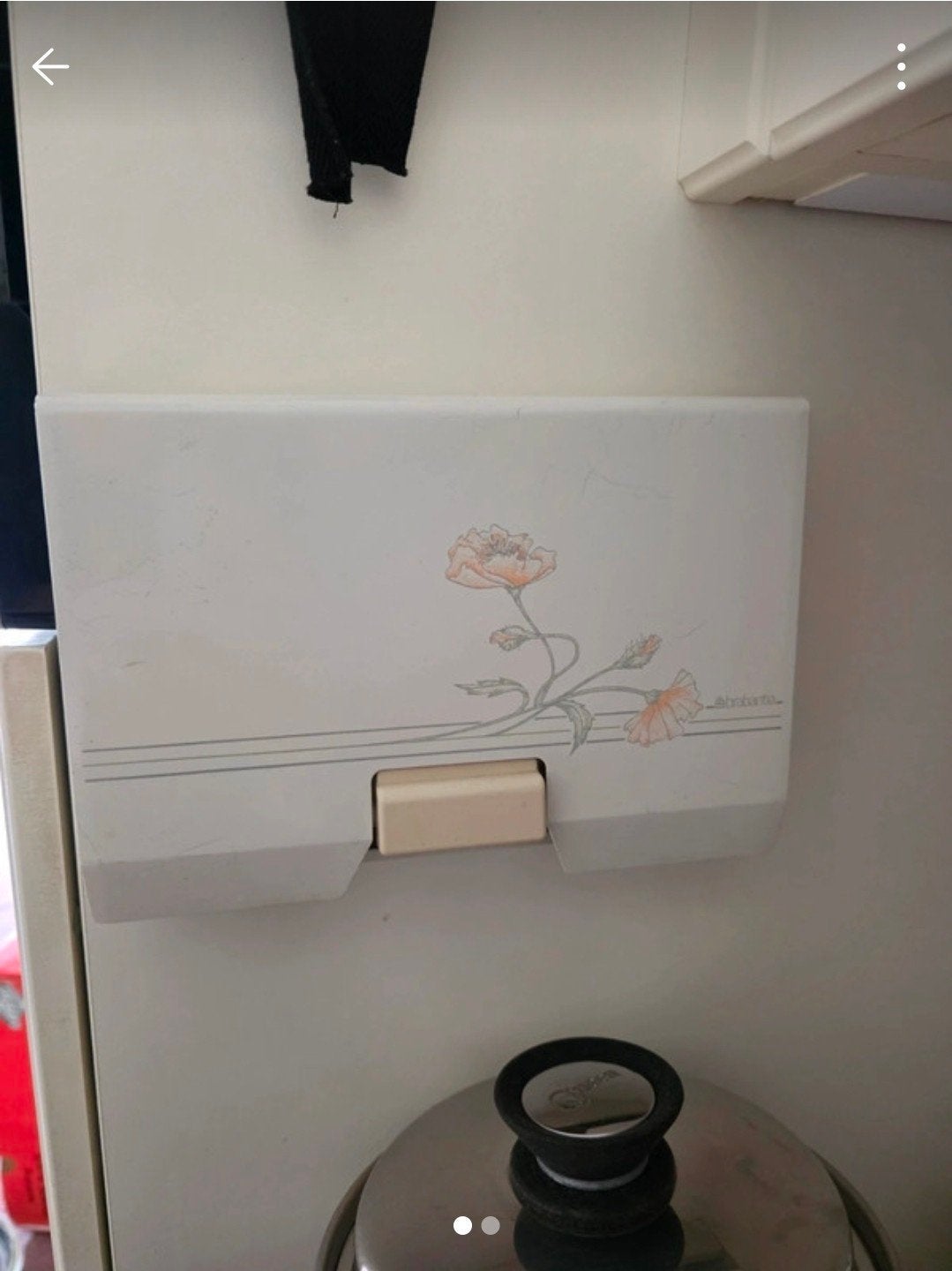Vintage Brabantia filterzakjes houder met bloemmotief, Ophalen of Verzenden