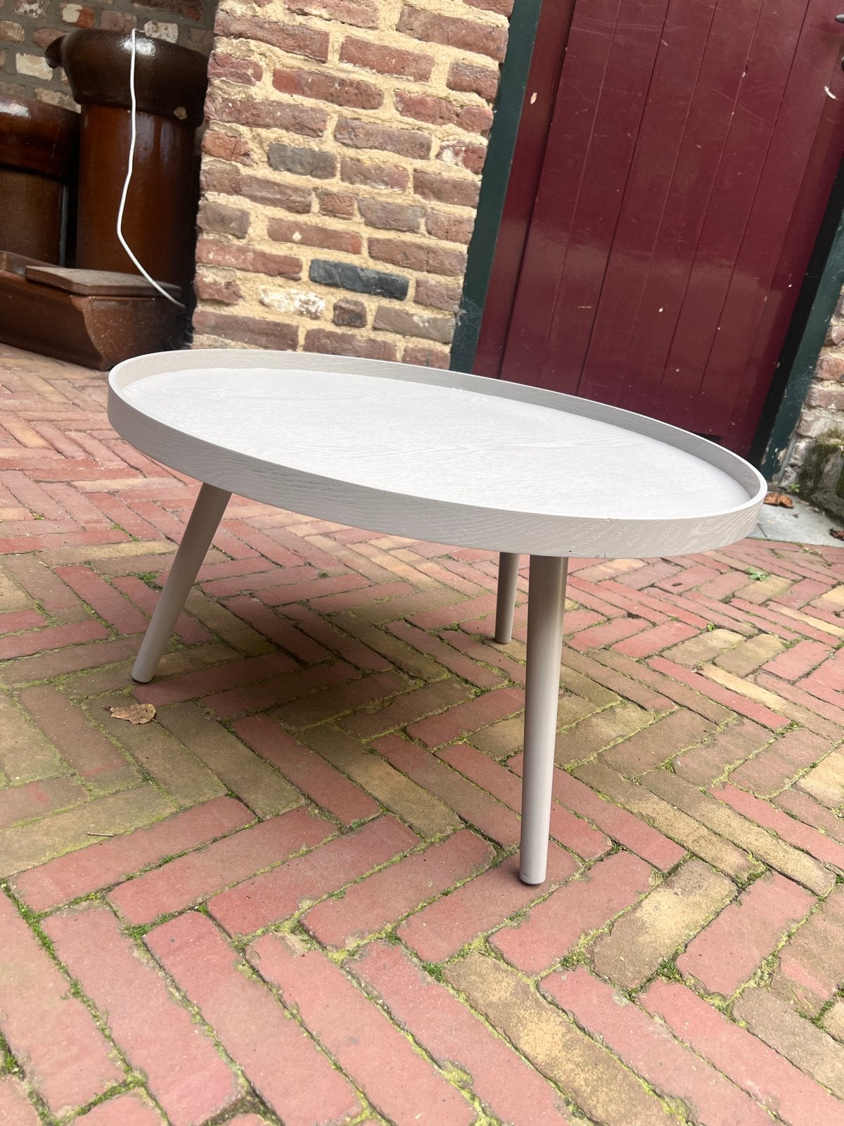 Bijzettafel Mesa - Woood x Wehkamp Home, Ophalen, Minder dan 45 cm, Rond, 55 tot 75 cm
