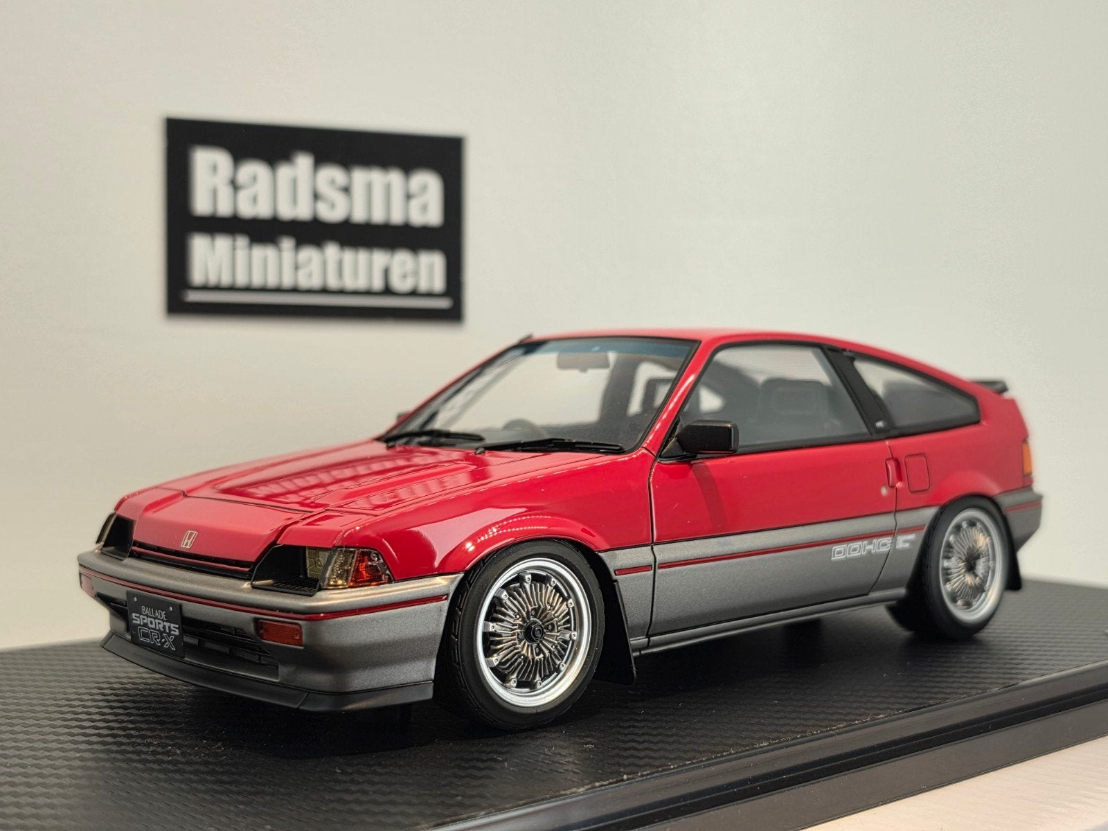 Honda CR-X Si Ballade Sports (E-AS) Red/Silver 1:18 Ignition, Ignition Models, Auto, Ophalen of Verzenden, Zo goed als nieuw