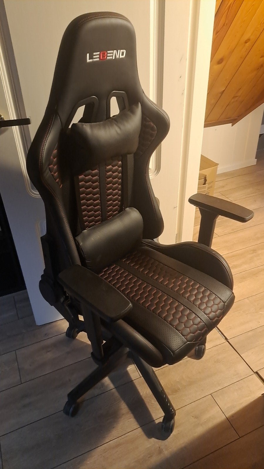 Gaming stoel Legend - verstelbaar en comfortabel, Ophalen, Zwart, Bureaustoel, Ergonomisch