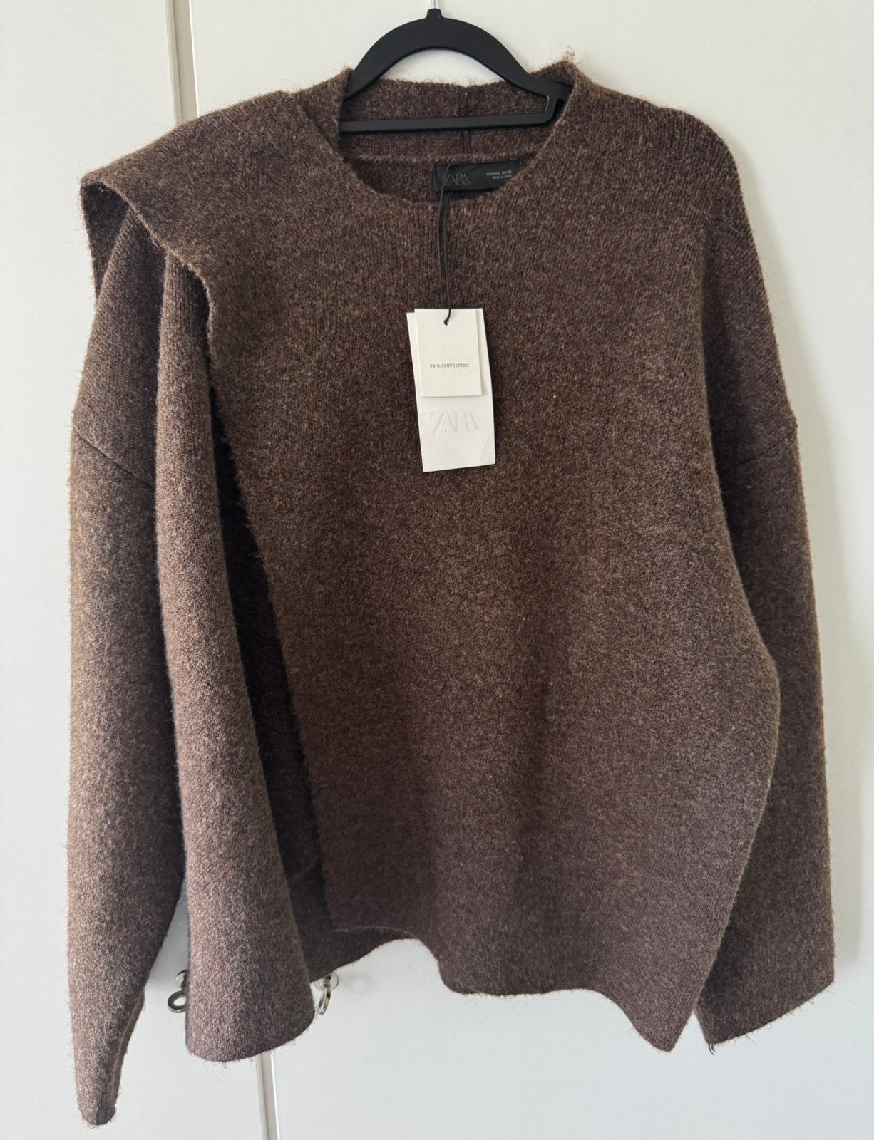 Trui vest met sjaal zara, Ophalen of Verzenden, Nieuw, Maat 42/44 (L), Bruin