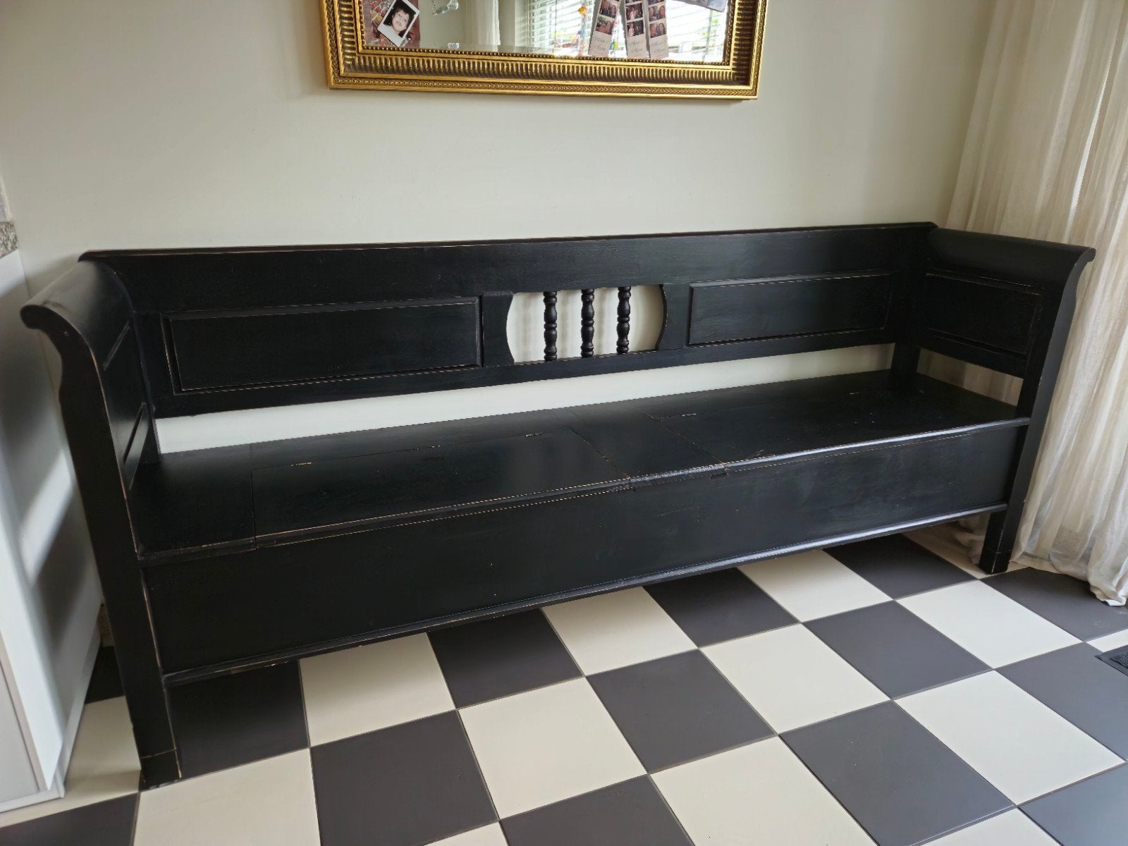 Houten Klepbank 220 zwart, Ophalen