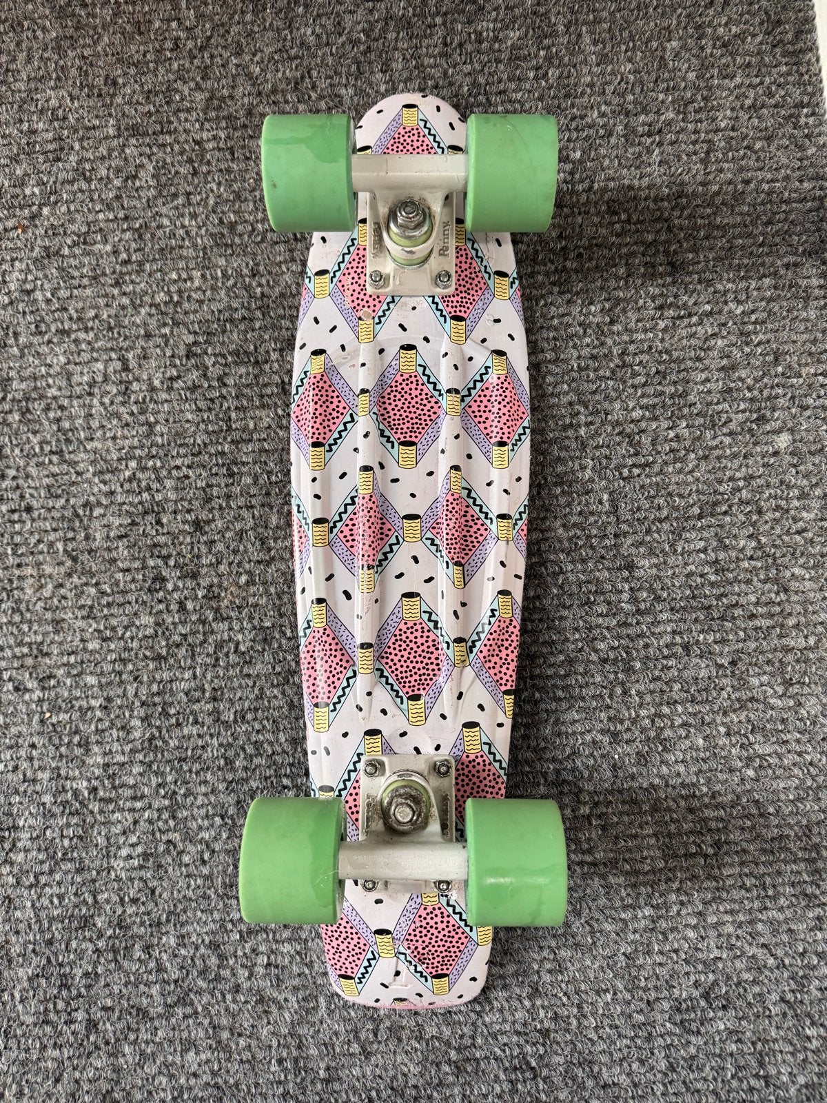 Origineel Penny Skateboard met uniek patroon, Verzenden, Gebruikt, Skateboard
