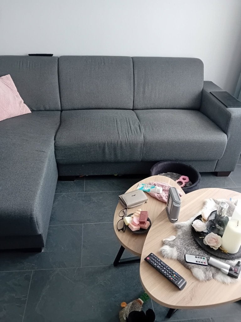 hoekbank, Huis en Inrichting, Banken | Bankstellen, Ophalen, Gebruikt, Hoekbank, 200 tot 250 cm