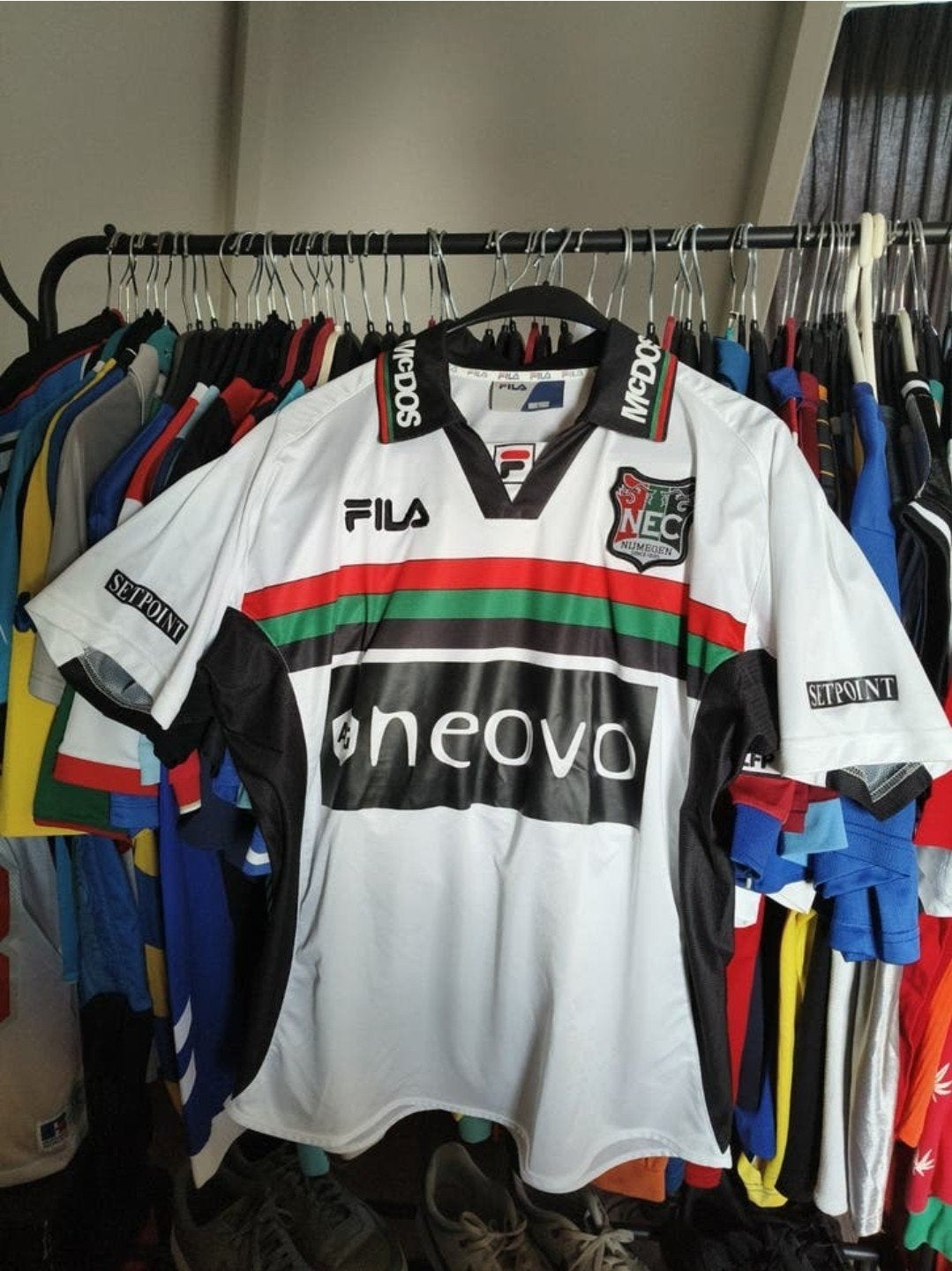 (Volwassenenen L) Fila NEC Nijmegen Uit 2003/04 Voetbalshirt, Maat L, Ophalen of Verzenden, Zo goed als nieuw, Shirt
