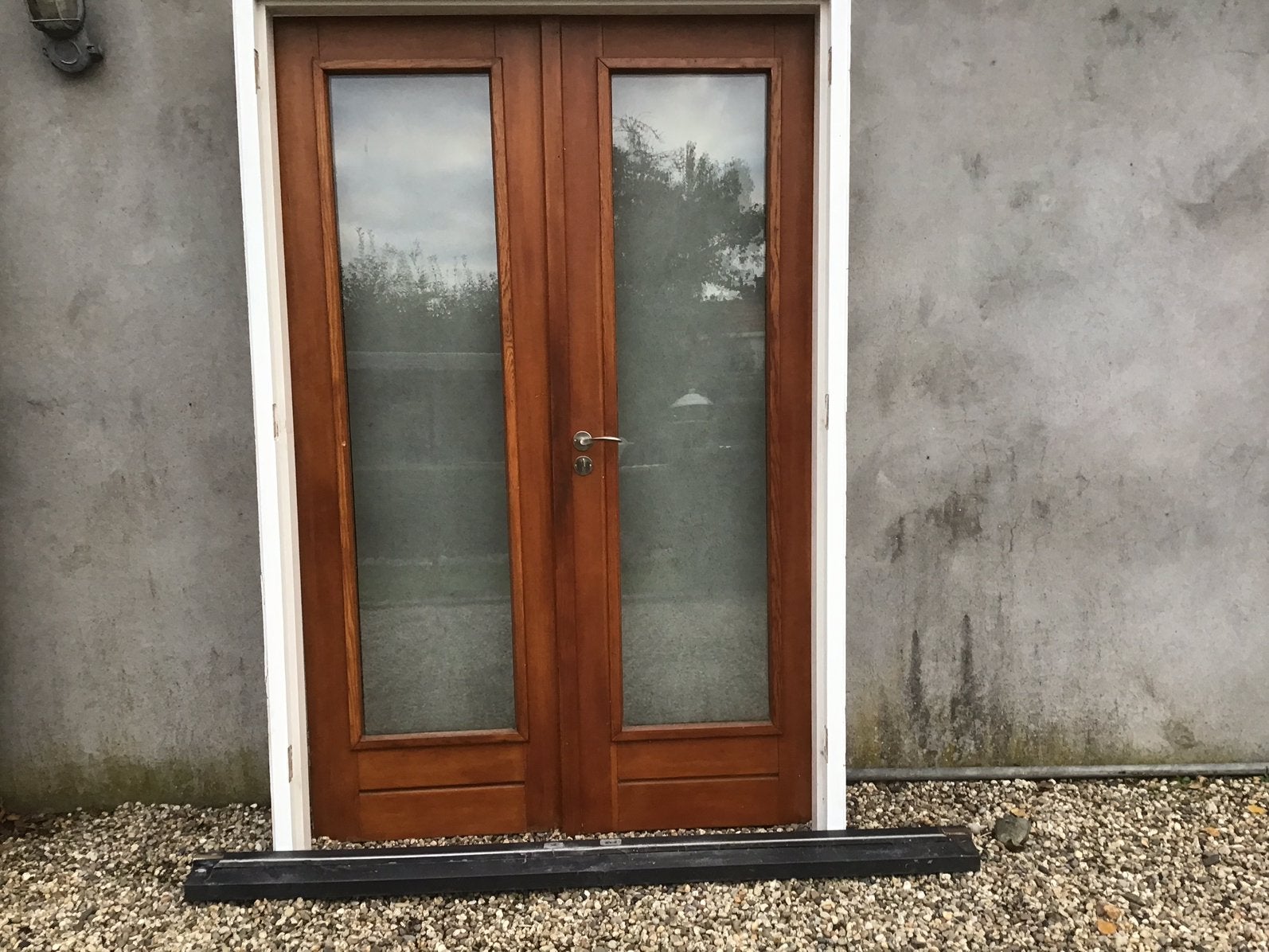PUI openslaande  dubbele deuren tuindeuren serre Tiny house, Doe-het-zelf en Verbouw, Ophalen, Gebruikt, 120 cm of meer, Buitendeur