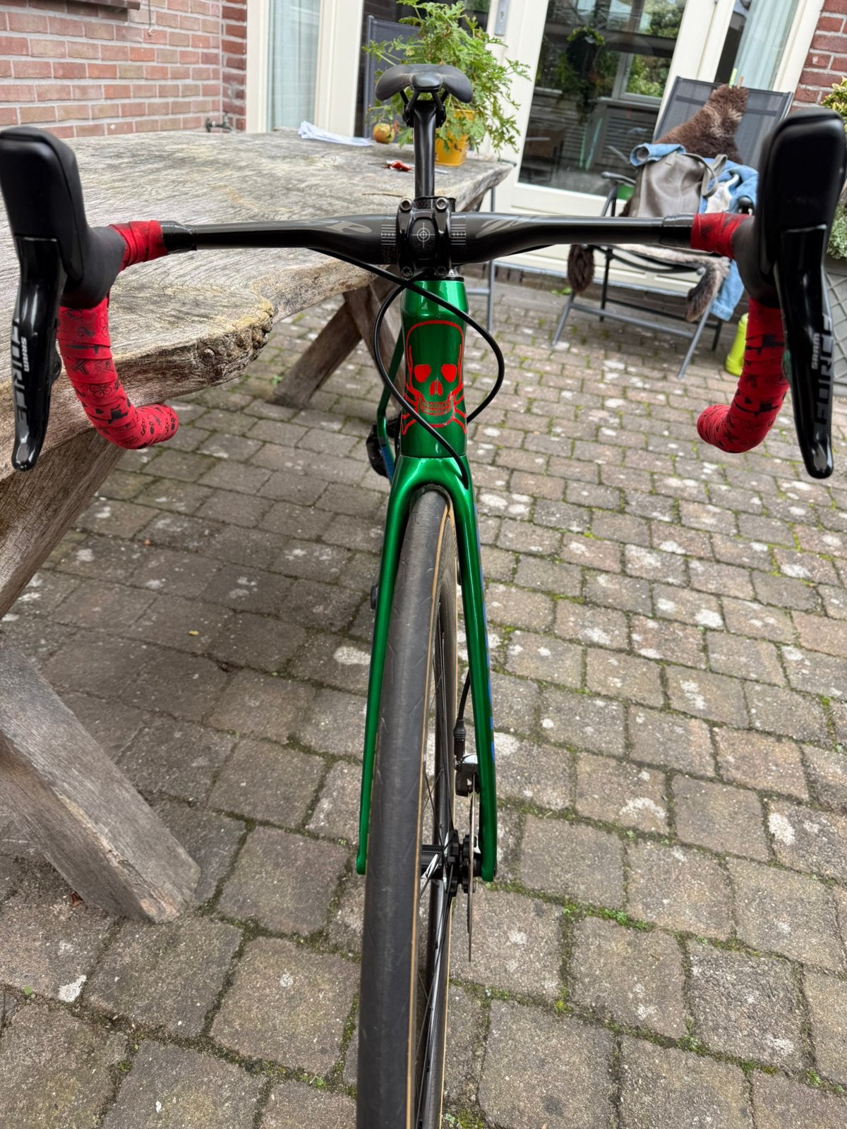 Foto 4 van Giovanni metalic groene racefiets (prorace),