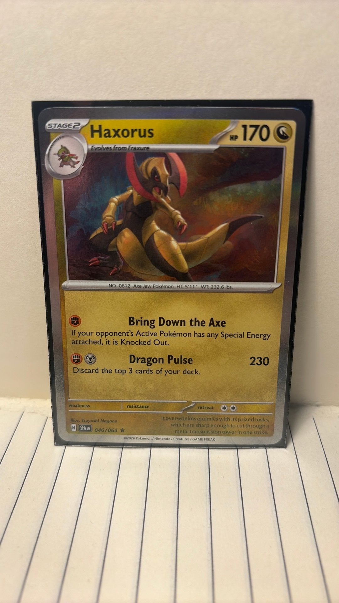 Haxorus 046/064 holo Shrouded Fable holo pokemon kaart, Ophalen of Verzenden, Nieuw