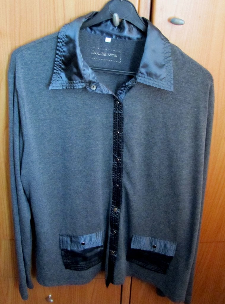 Mooie Dolce Vita blouse jasje maat 46, Verzenden, Zo goed als nieuw, Maat 46/48 (XL) of groter, Grijs