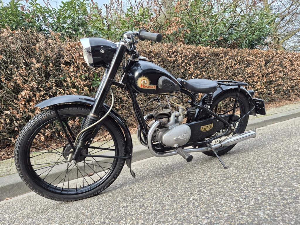 Batavus Villiers 125cc 1949 met nl kenteken, Motoren, 1 cilinder, Overig, 125 cc