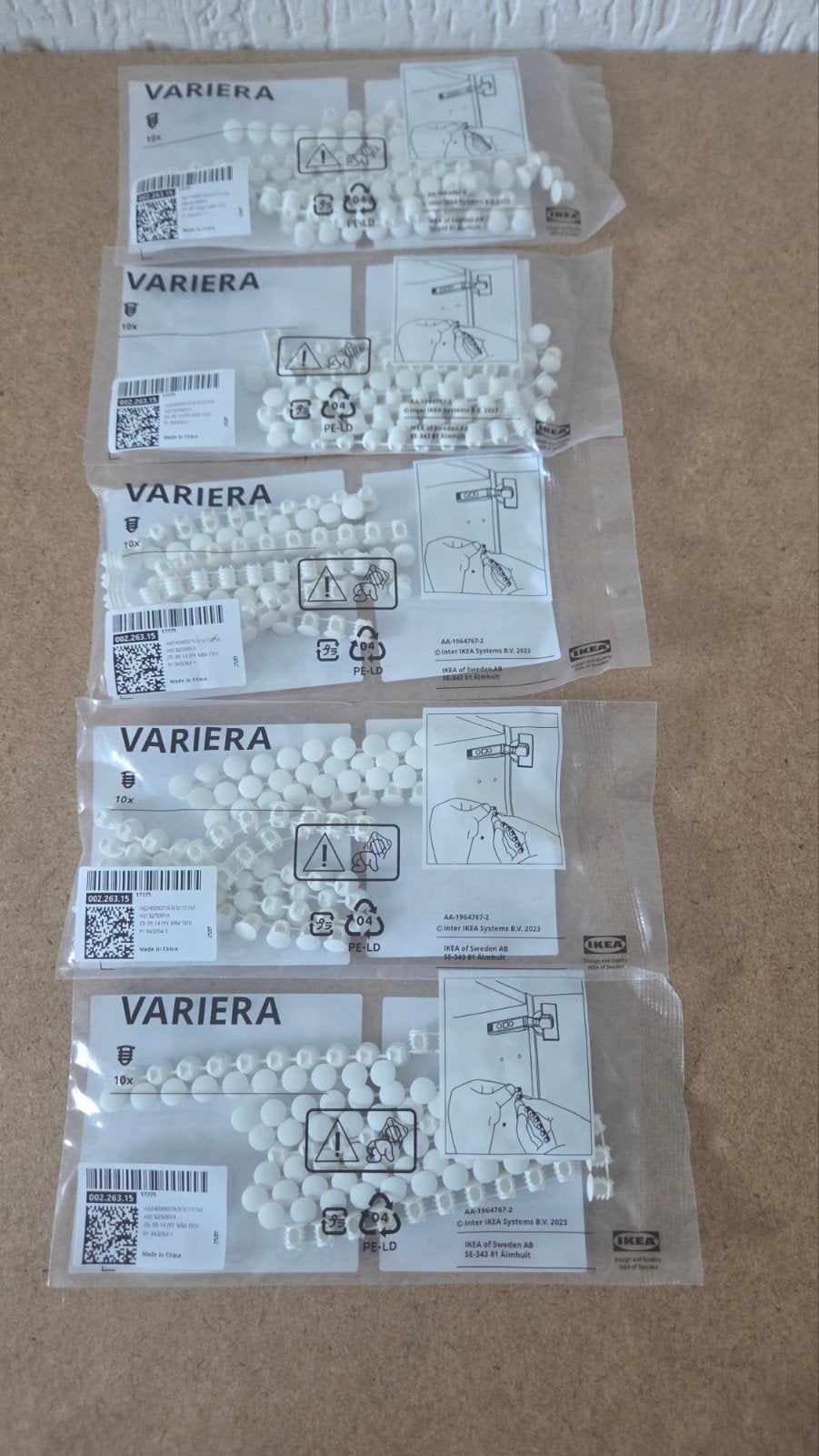 Variera afdekplaatjes nieuw (4 verpakkingen) 1e per stuk, Ophalen, Nieuw