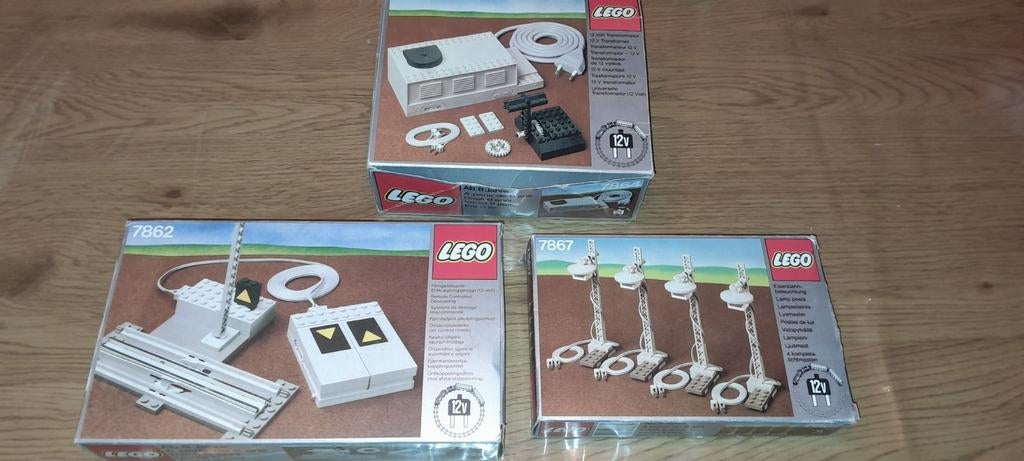Lego trein 12v ontkoppelaar 7862 verlichting 7867 7865 trafo, Ophalen of Verzenden, Zo goed als nieuw, Complete set, Lego