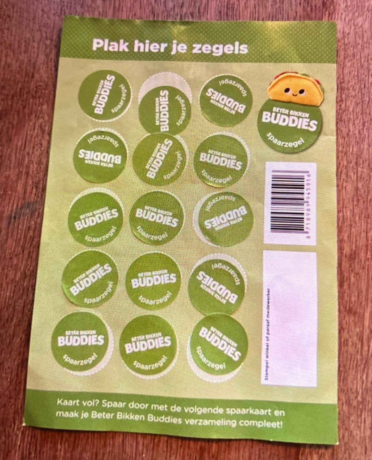 Beter Bikken Buddies spaarkaart PLUS, Hobby en Vrije tijd, Ophalen of Verzenden, Winkel, Super of Benzinepomp, Volle spaarkaart