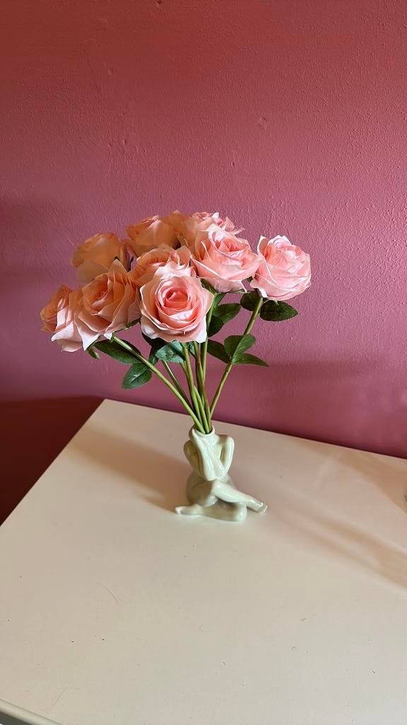 Set van 20 kunstrozen, Huis en Inrichting, Woonaccessoires | Kunstplanten en Kunstbloemen, Ophalen of Verzenden, Zo goed als nieuw