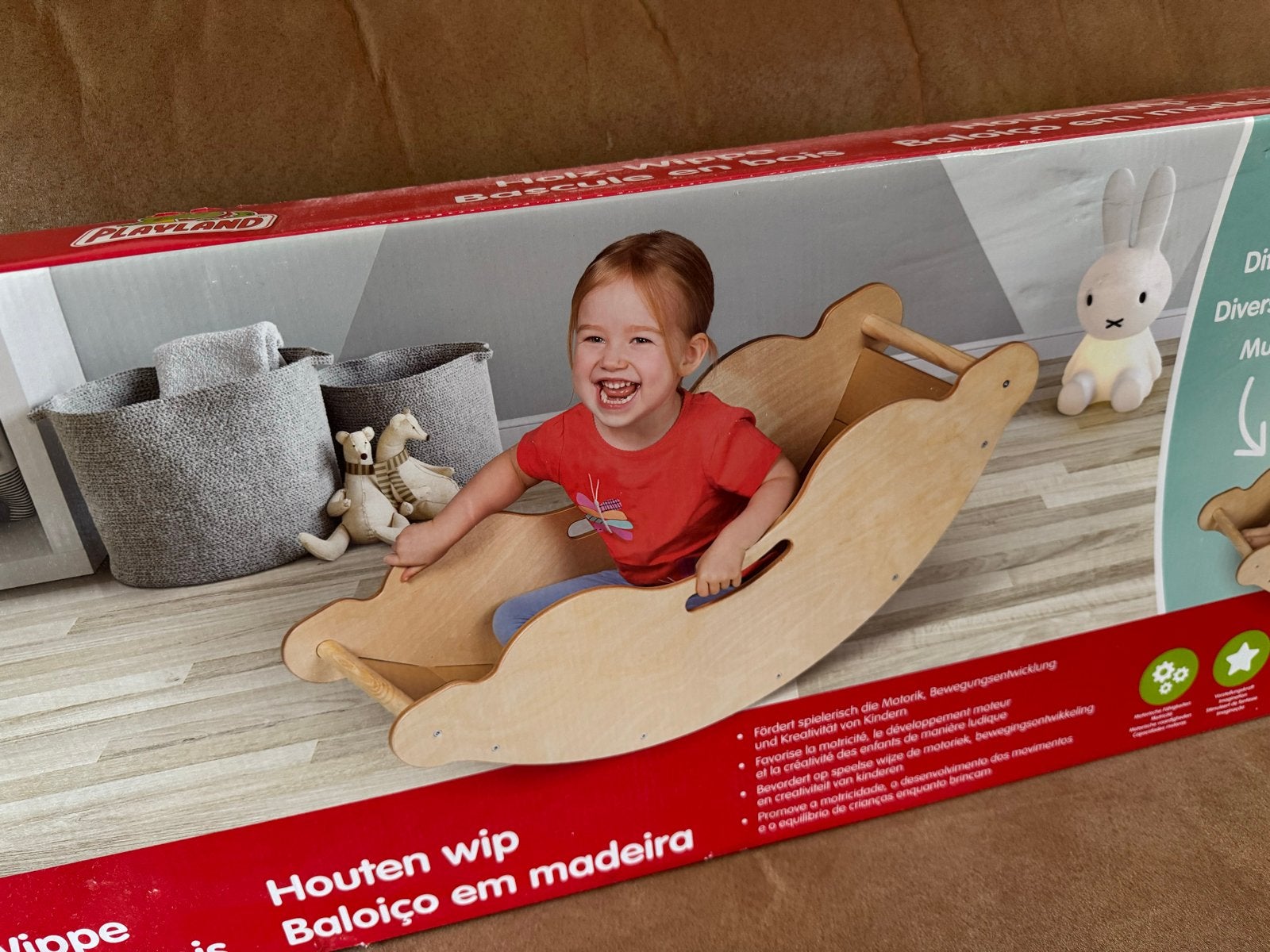 Playland Houten Wip / wobbel - Nieuw in doos, Ophalen of Verzenden, Nieuw, Jongen of Meisje