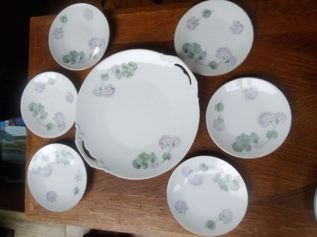 Gebakstel, gebakservies van Paul Müller Selb Bavaria, Antiek en Kunst, Antiek | Porselein, Ophalen of Verzenden