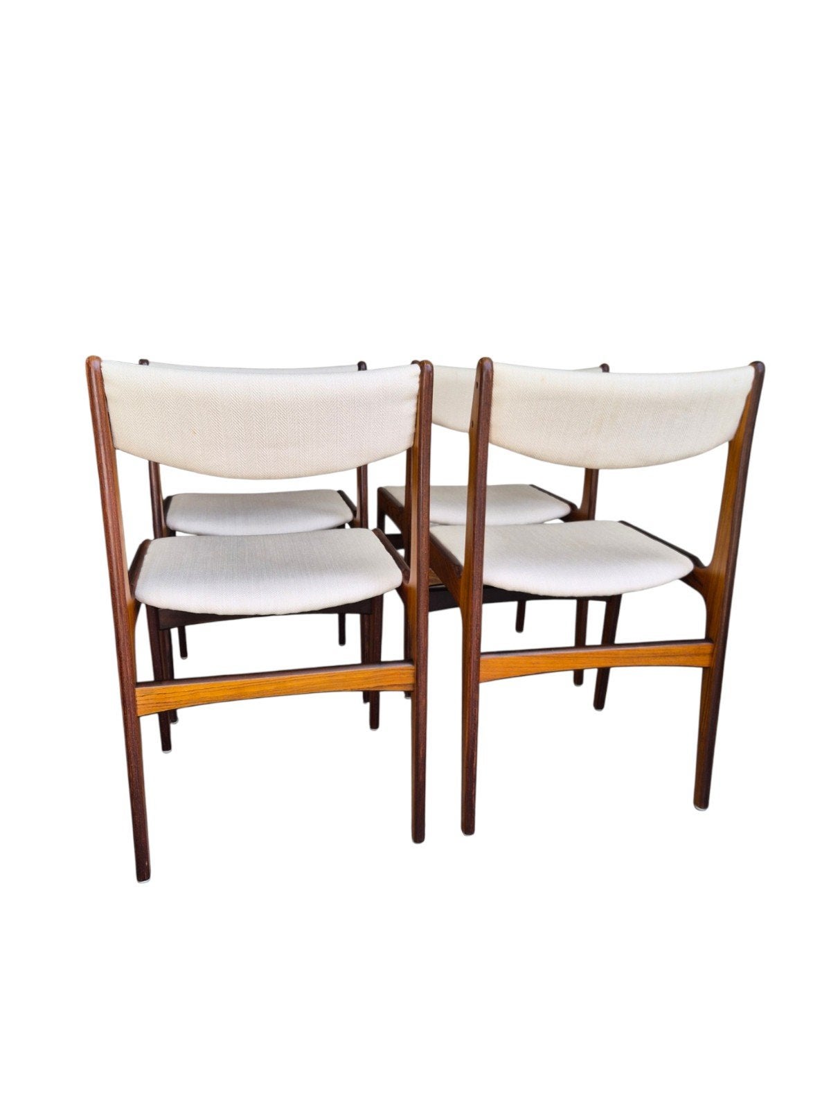 4 x vintage Erik Buch stoel (setprijs), Huis en Inrichting, Stoelen, Ophalen, Gebruikt, Wit, Erik Buch