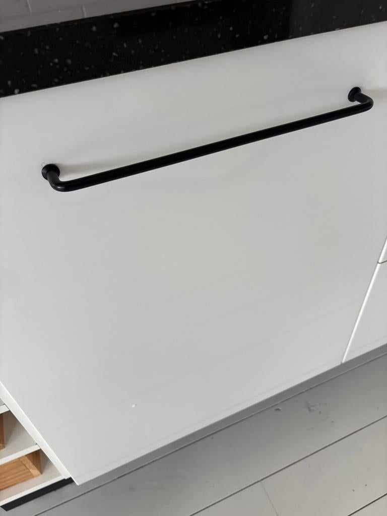 19x IKEA Bagganäs handgrepen mat zwart staal, Ophalen of Verzenden, Zo goed als nieuw, IJzer, Overige typen