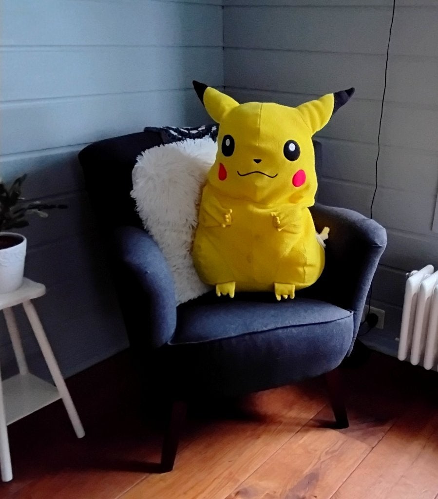 Grote knuffel - Pokémon - Pikachu - jaren 90 - 60 à 65 cm gr, Kinderen en Baby's, Speelgoed | Knuffels en Pluche, Gebruikt, Geel