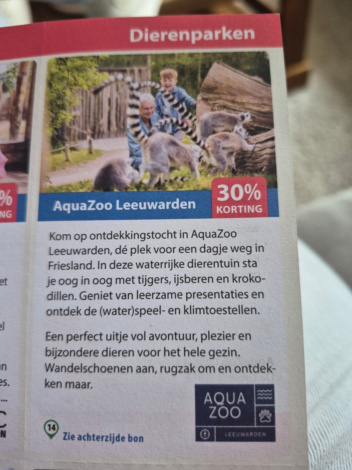 30% korting aquazoo Leeuwarden, Drie personen of meer, Kortingsbon