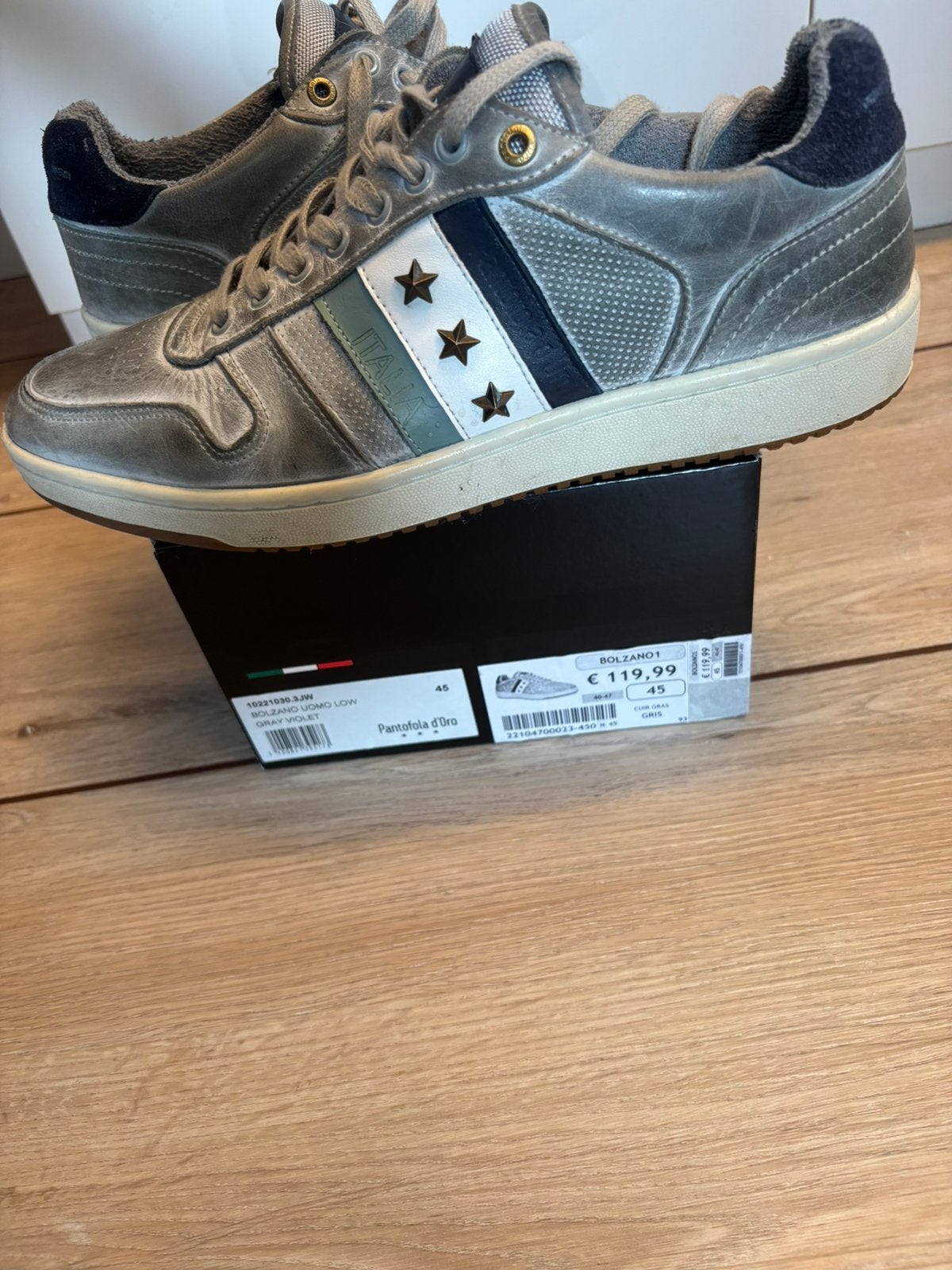 Pantofola d’Oro Bolzano Sneakers Grijs – Maat 45 – Compleet, Ophalen of Verzenden, Nieuw, Overige kleuren