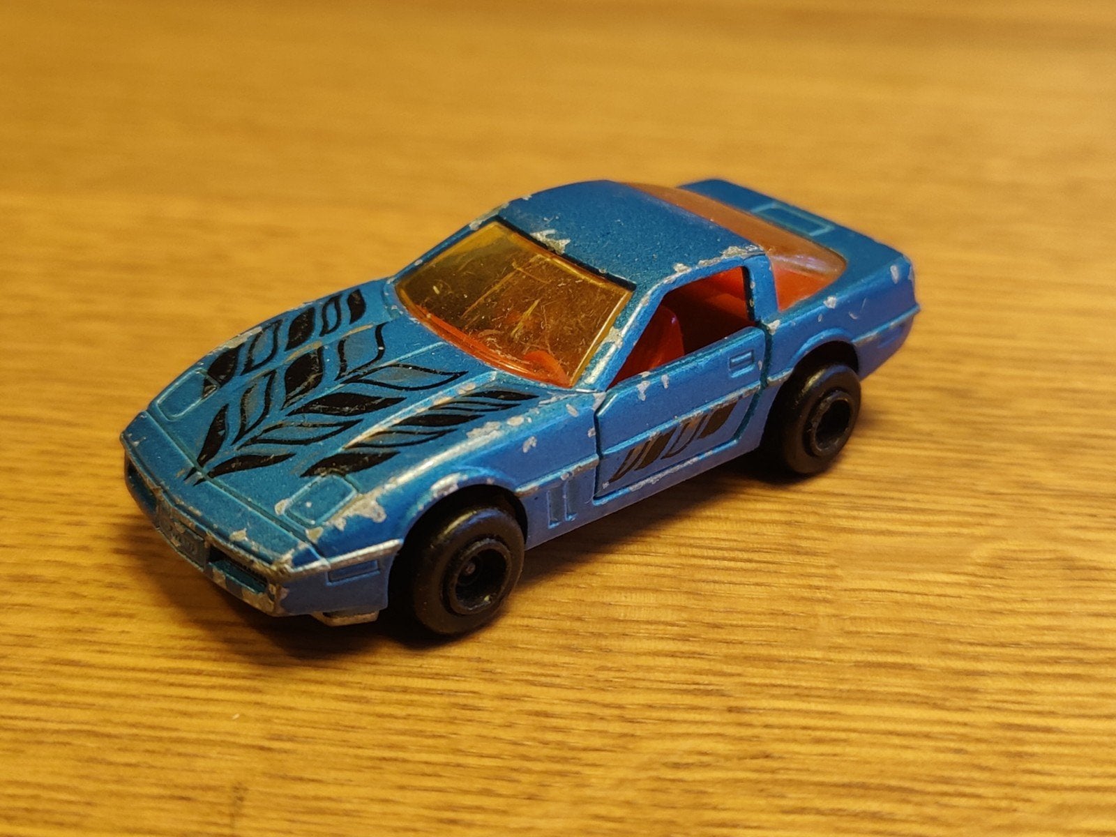 Majorette Chevrolet Corvette BLAUW, Ophalen, Zo goed als nieuw, Auto