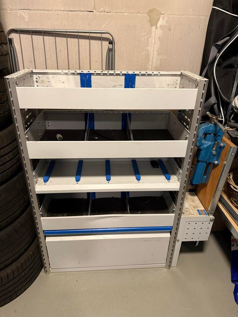 Sortimo Bus Inrichting met Opklapbare Werkbank + Bankschroef, Doe-het-zelf en Verbouw, Ophalen, Gebruikt, 70 tot 120 cm, Bankschroef