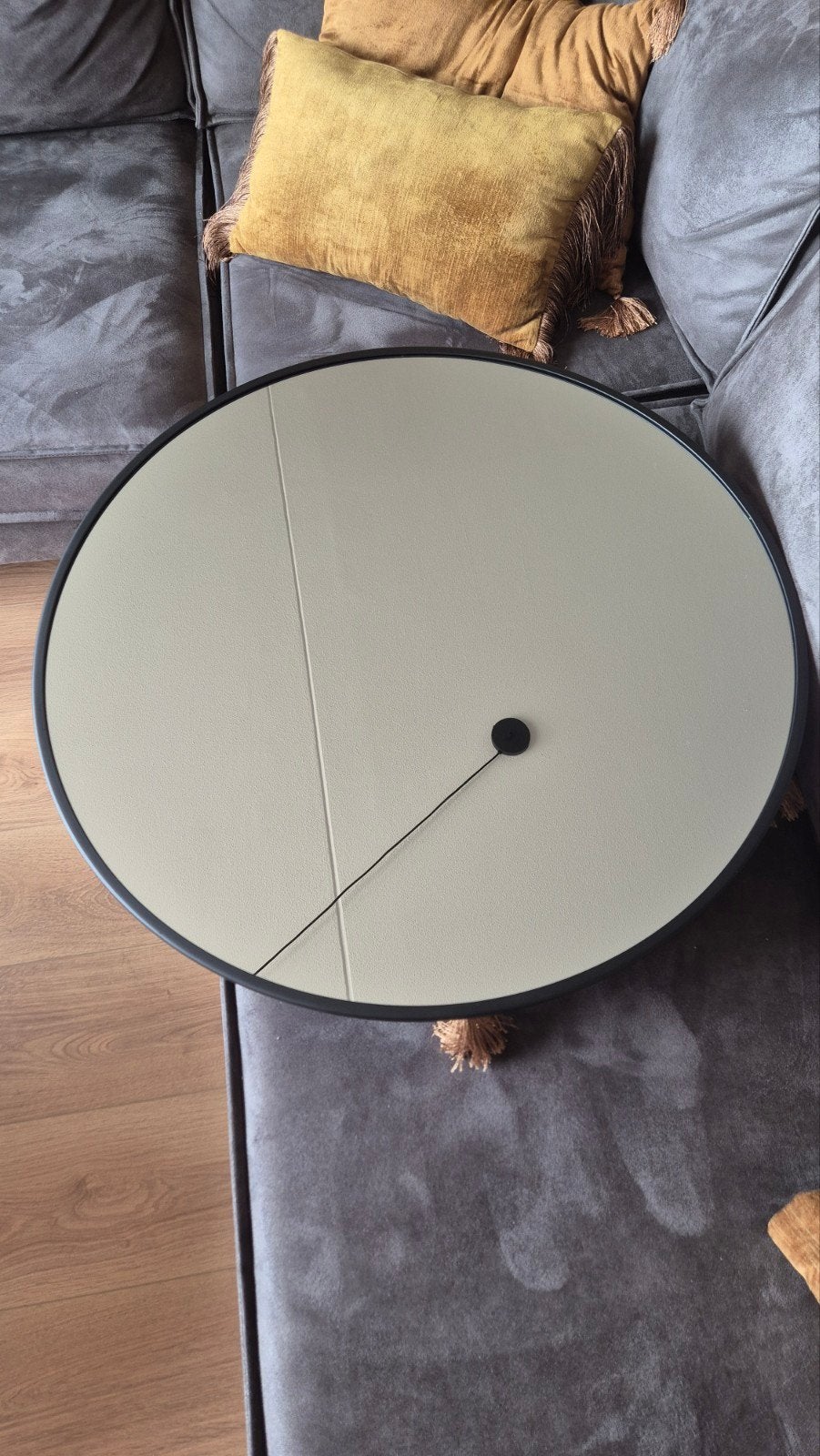 Mooie, grote ronde spiegel (circa 71 cm), Huis en Inrichting, Woonaccessoires | Spiegels, Ophalen, Rond, Zo goed als nieuw, Minder dan 100 cm
