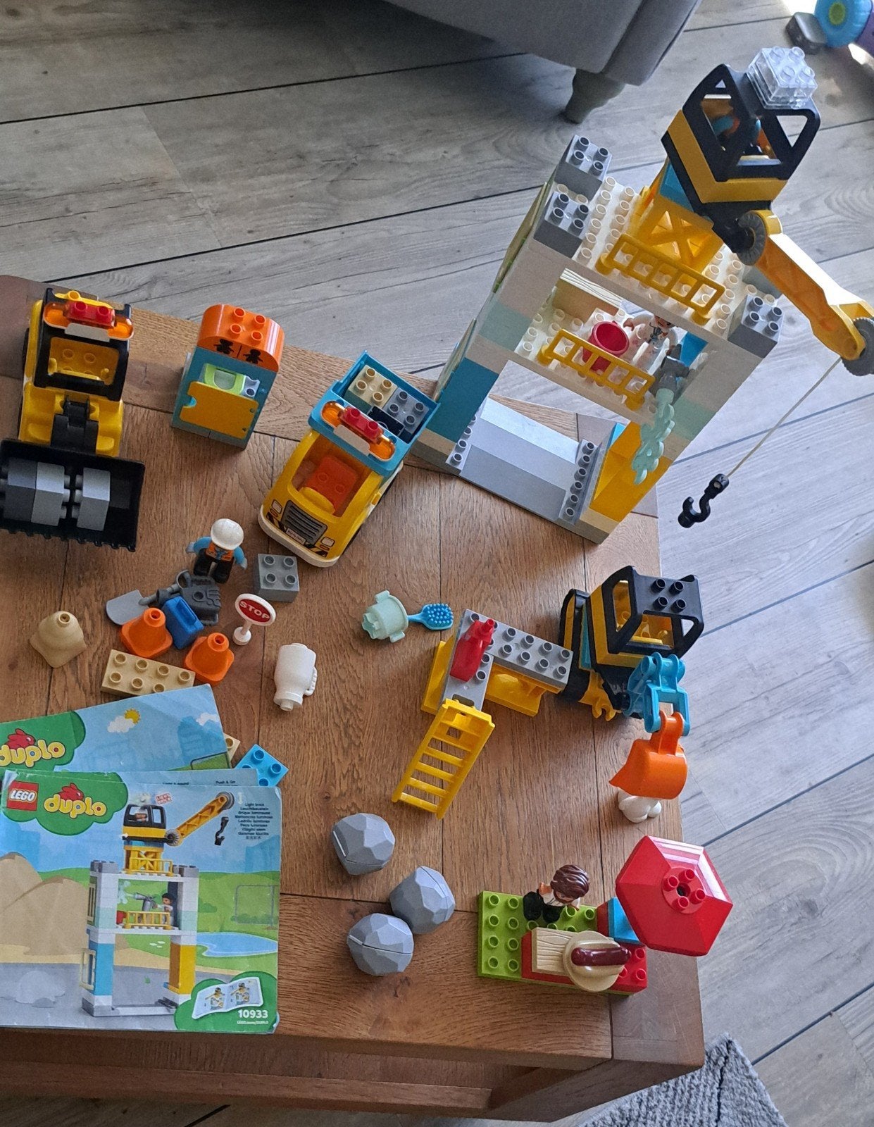 Lego Duplo Bouwplaats met Kraan en Voertuigen (10933), Ophalen, Gebruikt, Overige thema's, Complete set