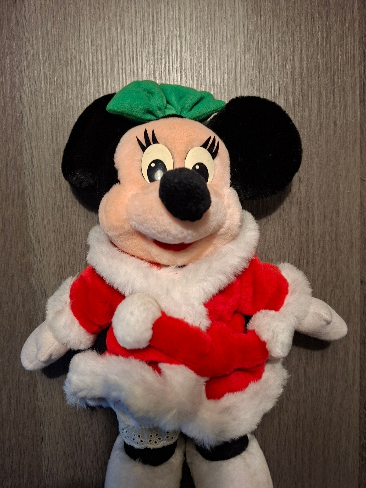 Vintage Disney Minnie Mouse Kerst Knuffel, Disney, Overige typen, Ophalen of Verzenden, Middelgroot (20 tot 80 cm)