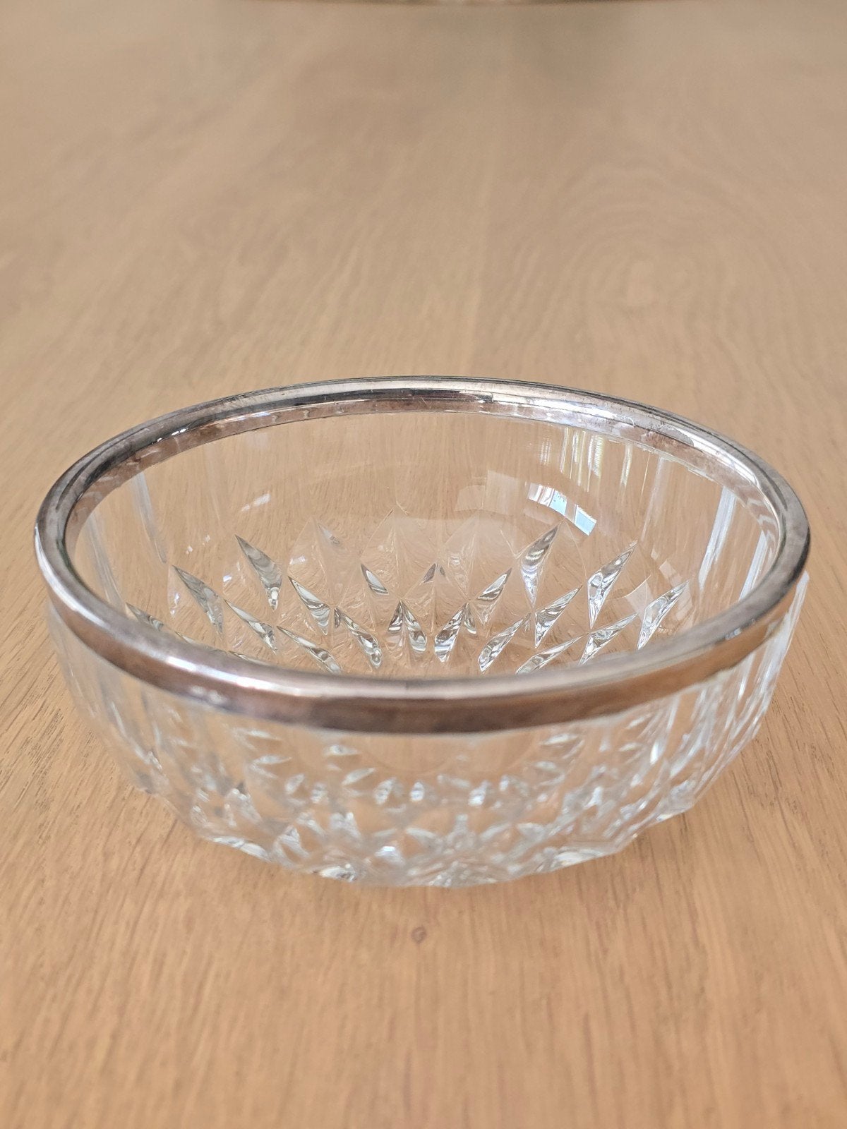 zilveren met kristallen (bonbon) schaaltje Val-Saint-Lambert, Antiek en Kunst, Ophalen of Verzenden, Zilver