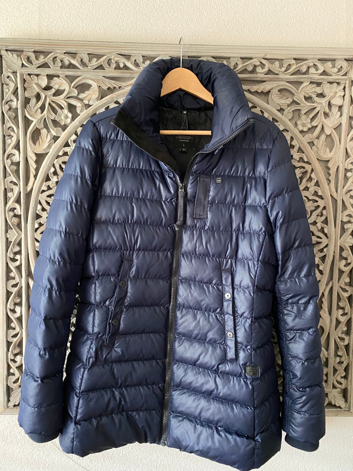 G-star whistler slim coat maat L, Ophalen of Verzenden, Zo goed als nieuw, Maat 52/54 (L), Blauw