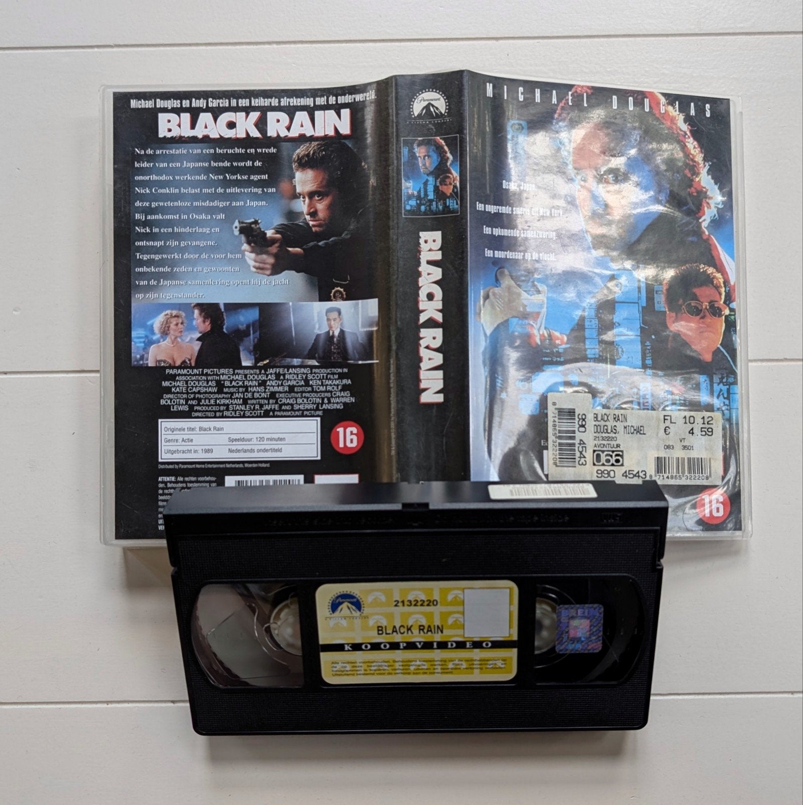Black Rain (1989) VHS Videoband, Michael Douglas, Alle leeftijden, Ophalen of Verzenden, Zo goed als nieuw