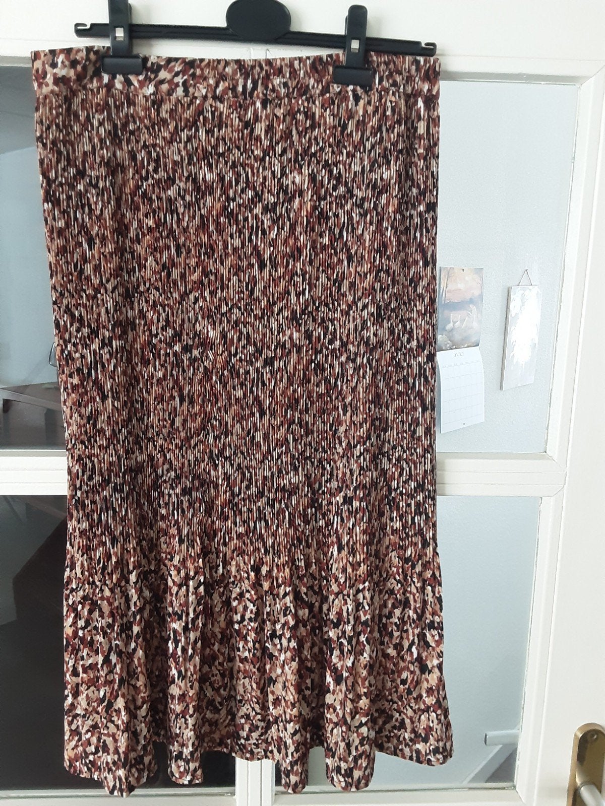Vero Moda geplooide midi rok bruin, Kleding | Dames, Maat 38/40 (M), Meerkleurig, Vero Moda, Ophalen of Verzenden