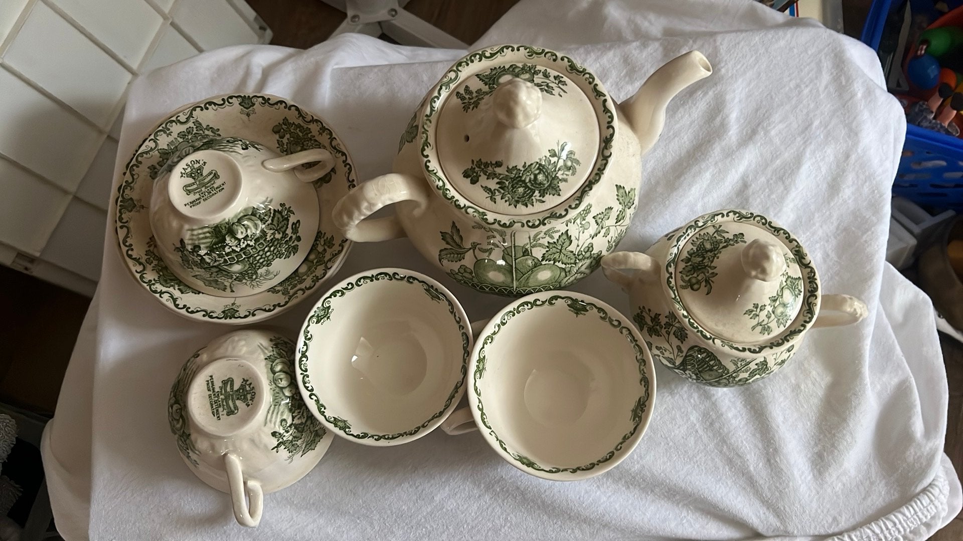 Mason fruit basket green thee servies, Ophalen of Verzenden