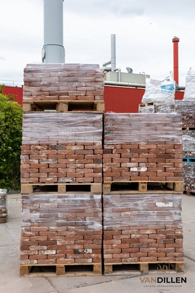 Oude vormbak gevelstenen rood gave kwaliteit 55M2 21.5 x 5.5, Ophalen of Verzenden, Gebruikt, Bakstenen