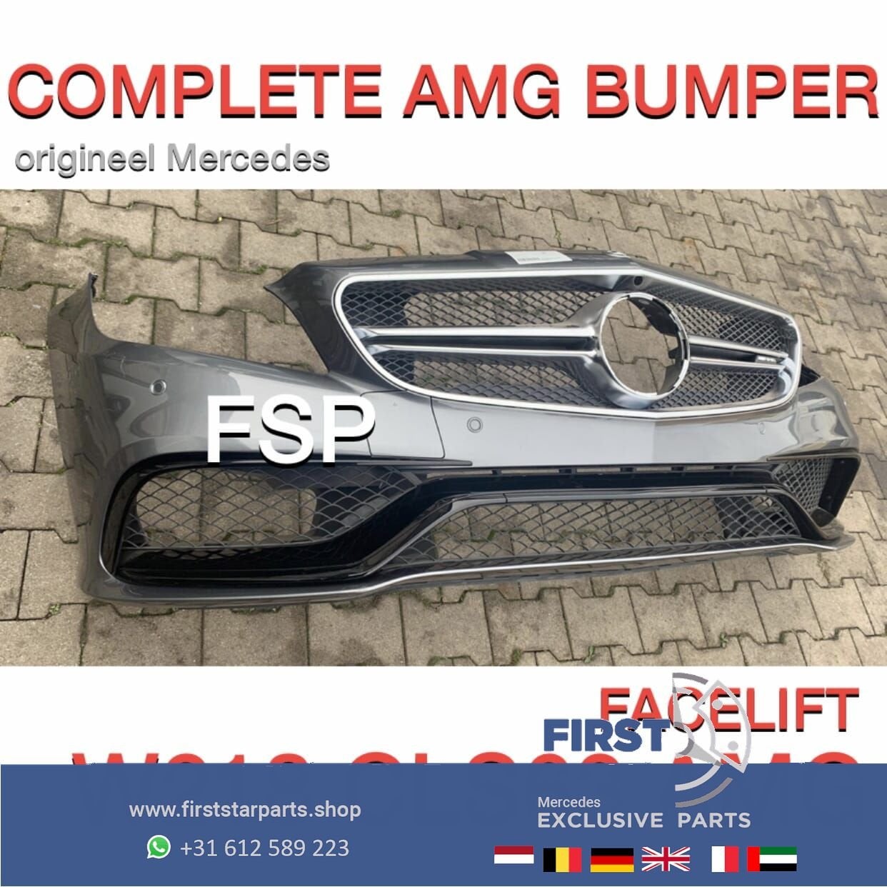 W218 CLS63 AMG FACELIFT BUMPER ORIGINEEL Mercedes CLS 63 KLA, Gebruikt, -, Voor, Ophalen of Verzenden