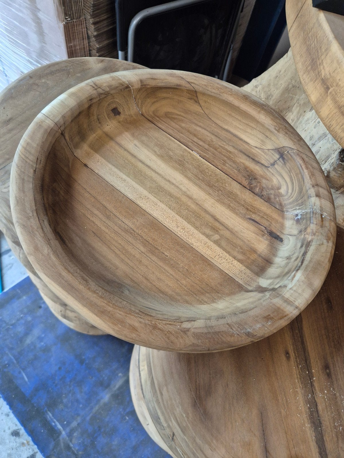 teak schaal, Schaal, Rond, Nieuw, VH-DESIGN