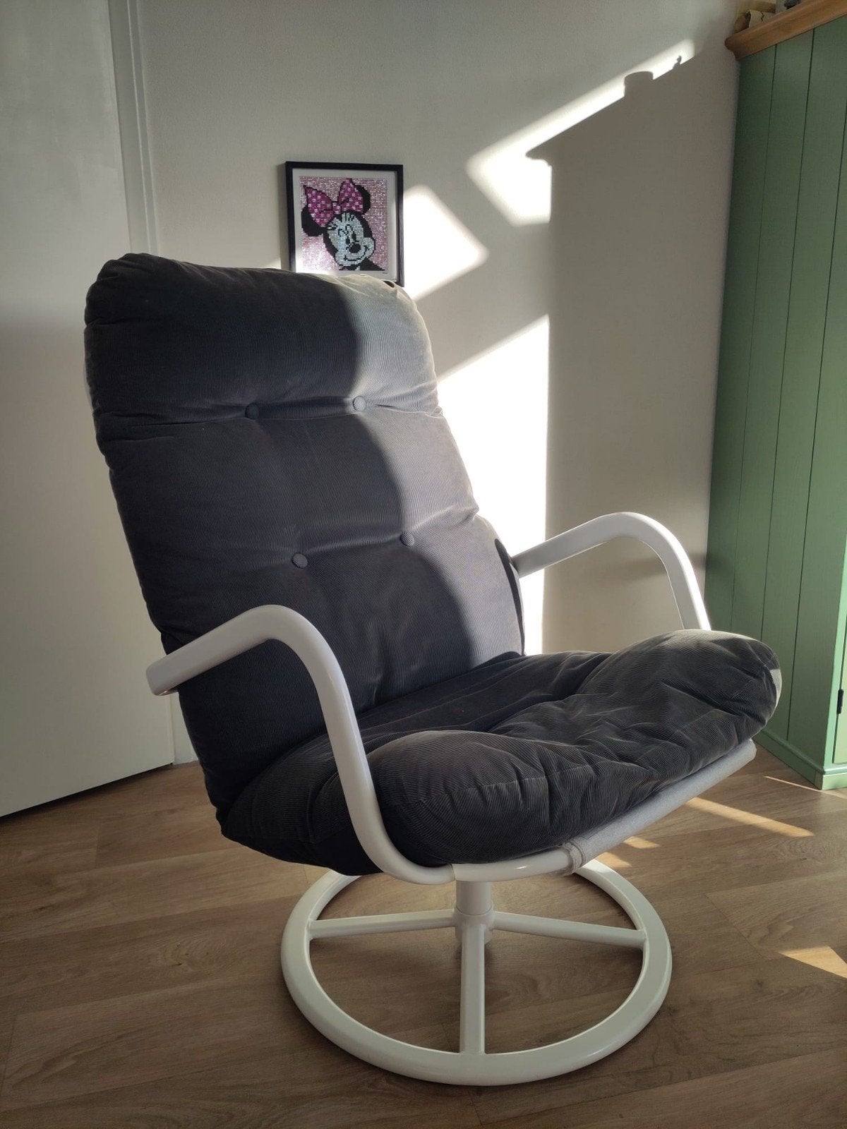 Draaistoel Ikea, Huis en Inrichting, Ophalen, Gebruikt, 75 tot 100 cm, Stof