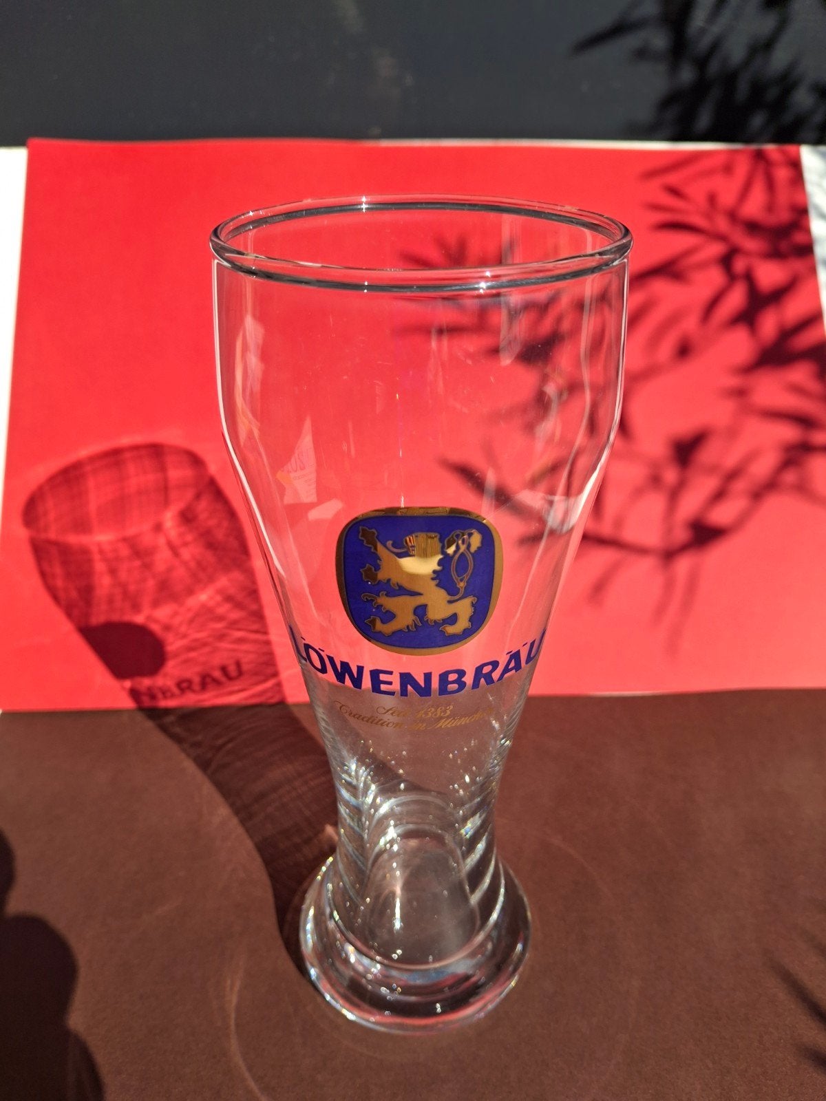 bierglas Löwenbrau, Ophalen of Verzenden, Zo goed als nieuw, Bierglas