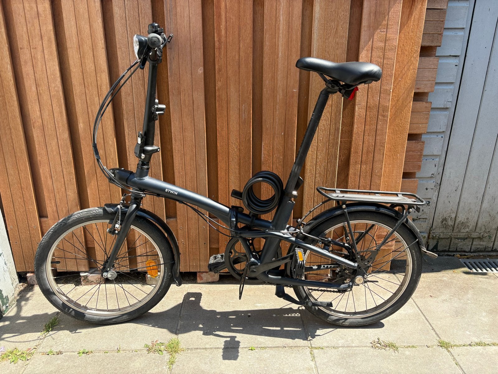 Vouwfiets Decathlon Fold 500 met bagagedrager, 20 inch of meer, Gebruikt, Versnellingen, Totaal opvouwbaar