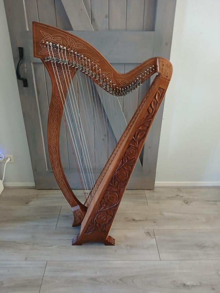 Mooie harp met Pakistaanse rozen 36 snaren, Muziek en Instrumenten, Ophalen